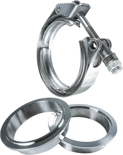 Miniatura 3 de HFS® Abrazadera de banda V de acero inoxidable 304 con brida macho hembra de liberación rápida para sistema de escape (2.5 pulgadas)