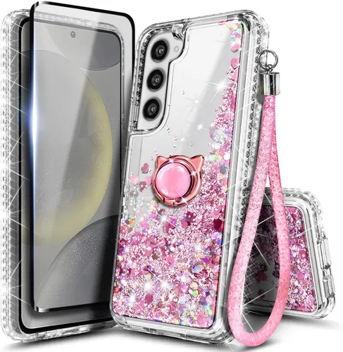 Miniatura 31 de NGB Diseñada para funda Samsung Galaxy Note 10+ (Plus), Rosa/Aguamarina Funda con Purpurina Líquida Brillante Linda para Mujeres Niñas Niños