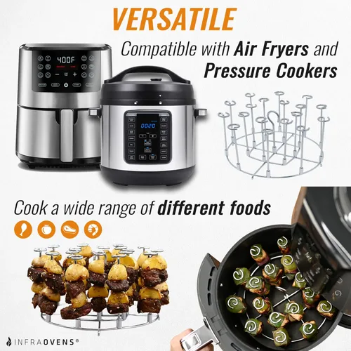 Miniatura 2 de Soporte para brocheta para freidora de aire, compatible con olla a presión Ninja Foodi, olla instantánea de 6 cuartos de galón, 8 cuartos de galón