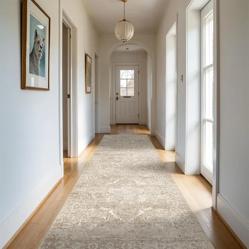 Miniatura 101 de Alfombra de área de entrada de 2 x 3 pies lavable - Alfombra de entrada pequeña neutra, alfombra de cocina, alfombra de pasillo vintage suave
