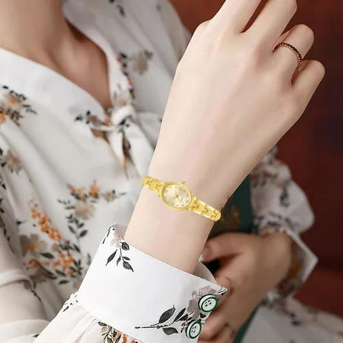 Miniatura 5 de Relojes de lujo para mujer con pequeña pulsera vintage elegante esfera ovalada reloj de cuarzo de moda