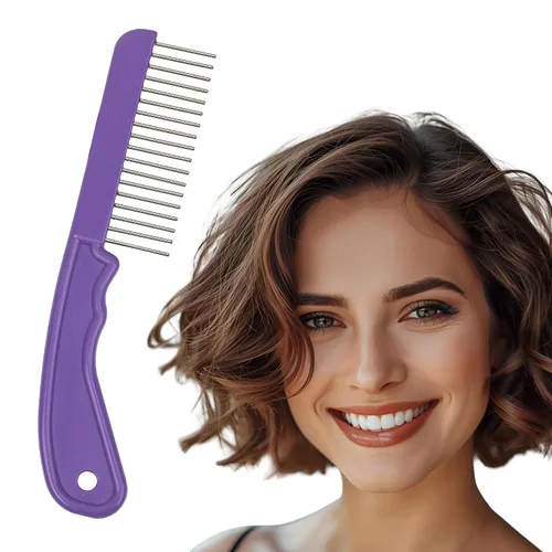 Miniatura 13 de The Hair Doctor - Peine de pelo extra largo de 1 1/4 pulgadas con dientes giratorios suaves y sedosos para evitar daños en el cabello (rojo hermoso)
