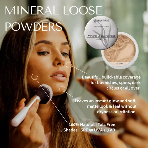 Miniatura 2 de RD ALCHEMY - DEEP - Polvo suelto mineral 100% natural y orgánico - El mejor corrector o base ligera con cobertura edificable para un aspecto