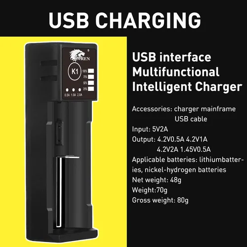 Miniatura 3 de Cargador de batería 18650, cargador de batería 21700 para batería recargable de iones de litio de 3.7 V 18650 26650 21700 18500 18350 14500