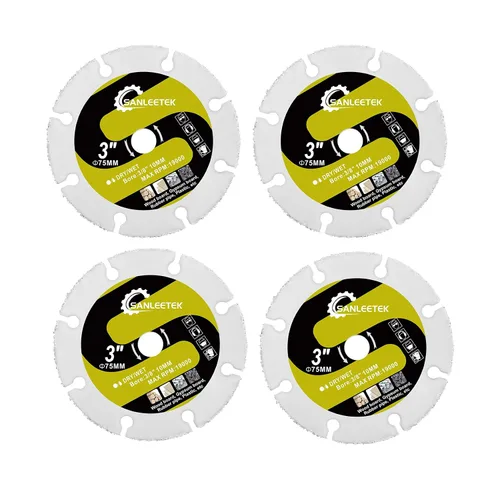 Miniatura 7 de Hoja de sierra para azulejos de diamante de 3 pulgadas (2.953 in), 4 piezas de cortadores de disco de malla para baldosas de cerámica, porcelana