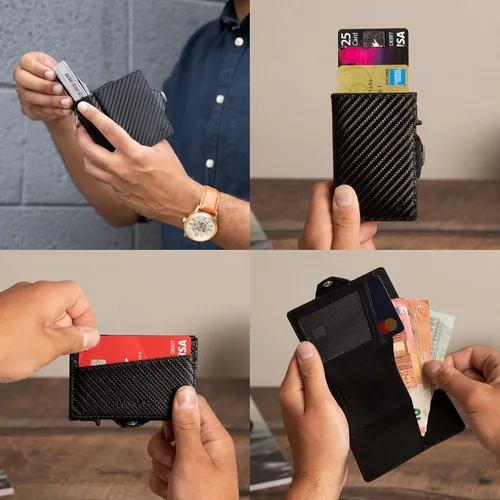 Miniatura 2 de DONBOLSO Cartera Flip I Slim Wallet con Flip Case I Tarjetero para hasta 10 tarjetas