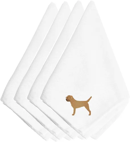 Miniatura 38 de Caroline's Treasures BB3448NPKE Affenpinscher - Juego de 4 servilletas bordadas, lavables, suaves, duraderas, servilletas de mesa para hotel