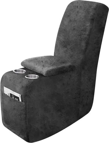 Miniatura 39 de ANARACHON Fundas para sillas reclinables con aspecto de cuero, funda elástica de 4 piezas, funda suave para silla reclinable, protector de muebles