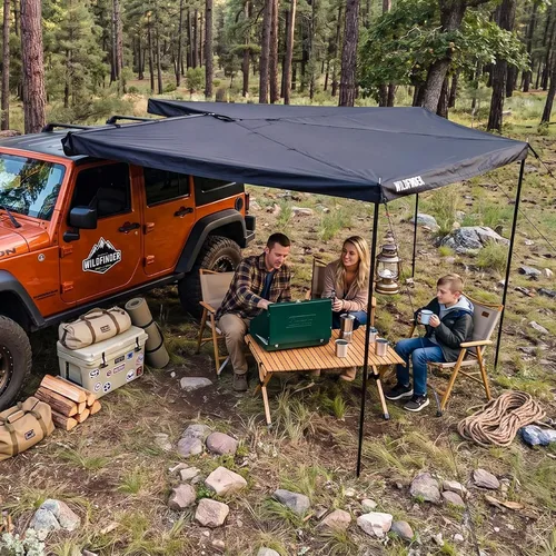 Miniatura 8 de WildFinder Tienda de campaña para techo de techo rígida, cubierta rígida adecuada para Jeep, SUV, camión, furgoneta, techo de coche para 2 a 3