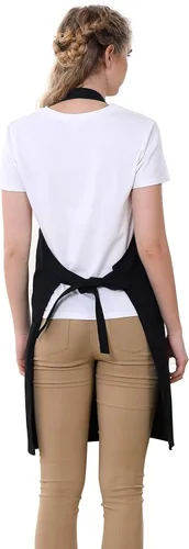 Miniatura 9 de Miracu - Delantales para hombre, mujer, con 3 bolsillos, color negro - Regalos de cumpleaños, día de San Valentín para esposa, marido, mamá, papá