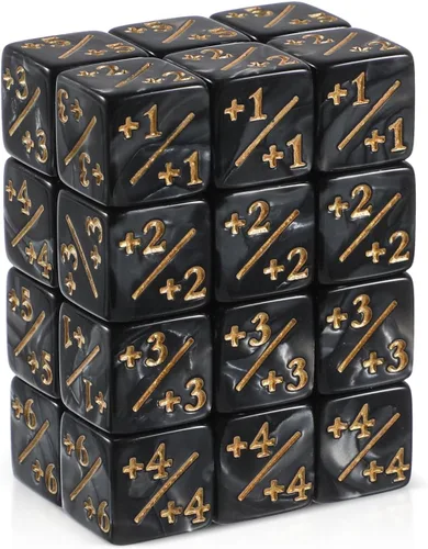 Miniatura 9 de Toddmomy Juego de contadores de dados de 24 piezas de acrílico de 0.62 pulgadas más fichas de dados para juegos de cartas, accesorios