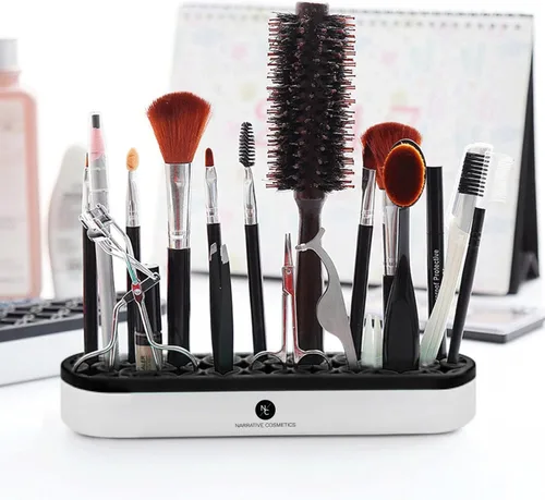 Miniatura 2 de Narrative Cosmetics Portaescobillas de silicona vertical con esquinas redondas - Negro