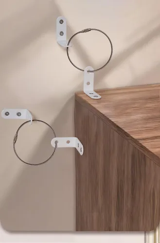 Miniatura 6 de Anclajes para muebles, pequeñas correas estéticas para muebles, aparadores, paredes, anclaje de seguridad para muebles a prueba de niños y bebés, tu