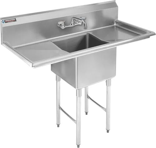 Miniatura 9 de DuraSteel Fregadero de Acero Inoxidable para Servicios Generales - Certificado NSF Tazón Individual de 18" x 18" x 12" - No Incluye Grifo Sin Plomo