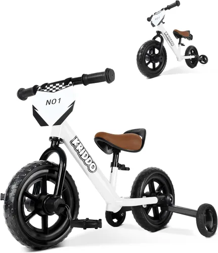 Miniatura 8 de KRIDDO - Triciclo 2 en 1 para niños y bicicleta de equilibrio para niños de 2 años, pedales desmontables y ruedas de entrenamiento guardables, placa