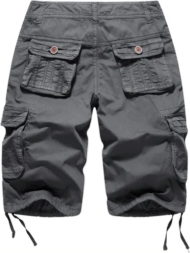 Miniatura 2 de FOURSTEEDS Bermudas de sarga de camuflaje con múltiples bolsillos para mujer