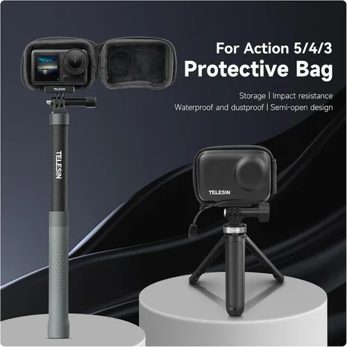 Miniatura 2 de TELESIN Mini estuche protector de lente para DJI Action 5 Pro Action 4 Action 3 Insta 360 Ace Insta360 Ace Ace Pro Accesorios, Mini bolsa protectora