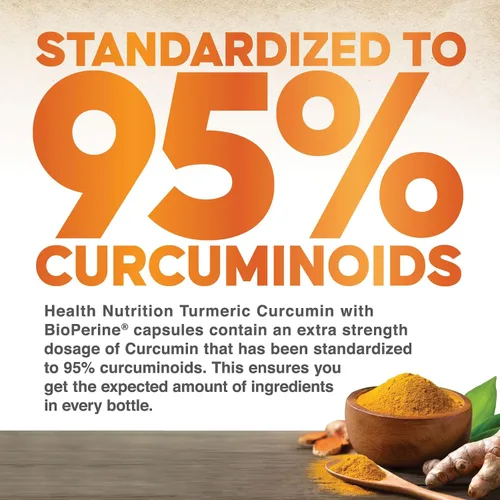 Miniatura 6 de Suplemento de curcumina de cúrcuma de 2600 mg – 95% curcuminoides con cúrcuma orgánica y pimienta negra BioPerine para una mejor absorción, apoyo