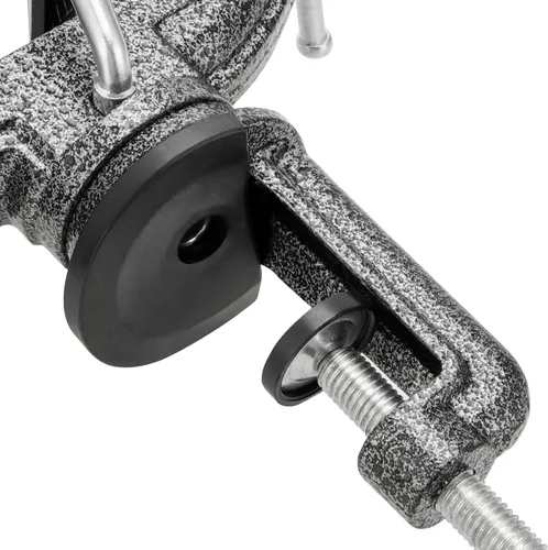 Miniatura 3 de JOIKIT Paquete de 2 prensas de banco de 3 pulgadas, tornillo de banco portátil universal para mesa con base giratoria de 360° para carpintería, Negro