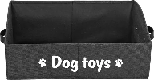 Miniatura 2 de PET ARTIST Cesta de almacenamiento y organización plegable resistente para perros, bonita caja de juguetes para perros con asas, caja de juguetes