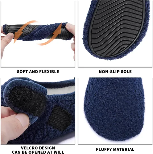 Miniatura 3 de Heiiwarm Pantuflas de invierno cálidas para interiores, ligeras, para el dormitorio, calcetines descalzos para la casa (bebéniño pequeñoniño grande)