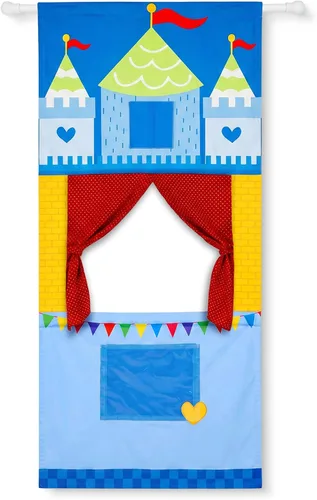 VitalCozy Teatro de Marionetas para Entrada de Puerta con 2 Varillas Ajustables que se Adapta a la Mayoría de las Entradas de Puerta 67 x 31