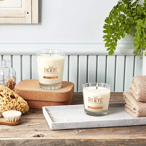Miniatura 6 de Root Candles Velas perfumadas de cera de abeja Veriglass Premium, hechas a mano, mezcla de cera de abeja en panal, tamaño grande, vainilla francesa