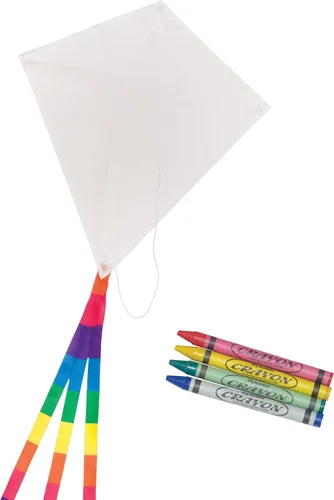 Miniatura 9 de In the Breeze Colorear Diamond - Cometa de 20 pulgadas, línea única, cometa de tela Ripstop, incluye crayones, línea de cometa y bolsa, diversión