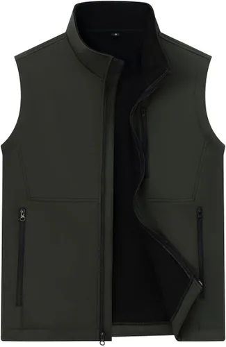 Miniatura 36 de Msmsse Chaleco ligero para hombre, con cuello alto, sin mangas, para senderismo, correr, golf