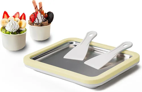Miniatura 10 de JoyMech Máquina para hacer helados instantáneos, ideal para hacer helados suaves para servir helados, sorbete de yogur congelado, helado enrollado