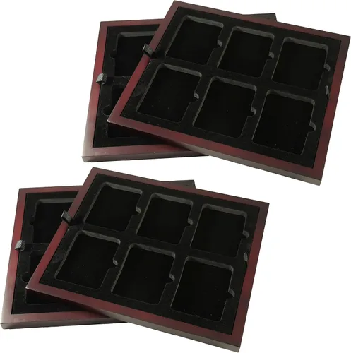 Miniatura 15 de Caja de exhibición de monedas de dos bandejas para cápsulas, certificadas, estilo losa o monedas de desafío, sin bandejas