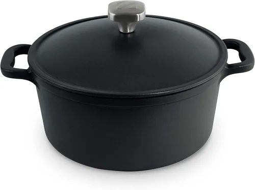 Zakarian x Dash - Horno holandés antiadherente de hierro fundido, olla resistente con tapa para cocinar con calidad de restaurante, revestimiento de