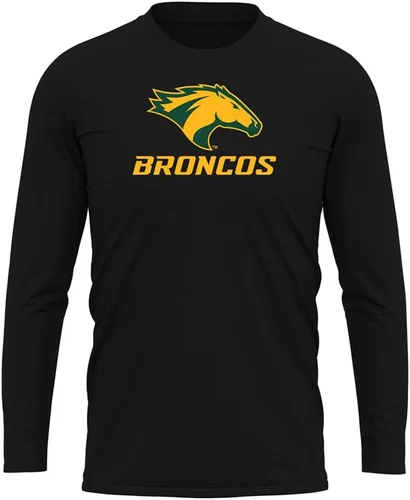 Miniatura 86 de Camisa deportiva de manga larga oficial de la NCAA Collegiate para hombre, colección negra con logotipo primario
