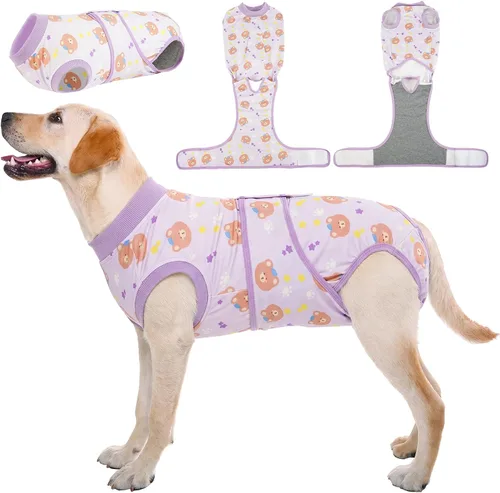 Miniatura 25 de Kuoser - Traje de recuperación para cirugía de perro, traje de recuperación suave y transpirable para perros, para esterilización femenina