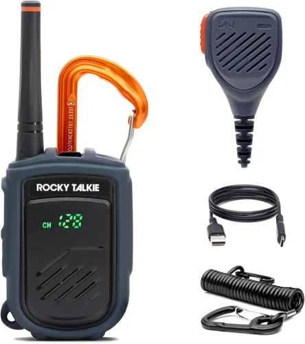 Miniatura 7 de Rocky Talkie Rocky Talkie Radio de Montaña con Micrófono de Mano Impermeable - Walkie Talkie de Largo Alcance, Radio Portátil FRS, Vida de Batería