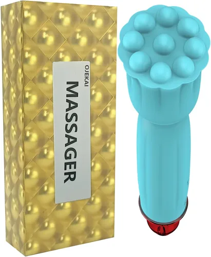 Mini masajeador de mano, masajeador portátil impermeable IPX65 con silicona suave, alivio muscular de cuerpo completo para cabeza, cara, cuello,