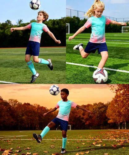 Miniatura 4 de Camiseta de fútbol para niños, camiseta y pantalones cortos de entrenamiento para equipo deportivo