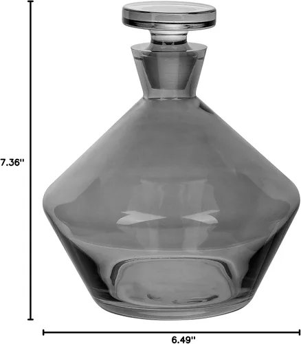 Miniatura 8 de Bruno Magli Decantador de whisky de vidrio de 49 onzas con tapón, botella de licor hermética para vino, bourbon, brandy, jugo, exhibición de bar
