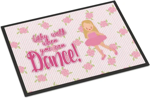 Miniatura 20 de Caroline's Treasures BB5374MAT Let's Dance Linen - Felpudo de lino verde azulado de 18 x 27 pulgadas, tapete para puerta delantera, para interiores