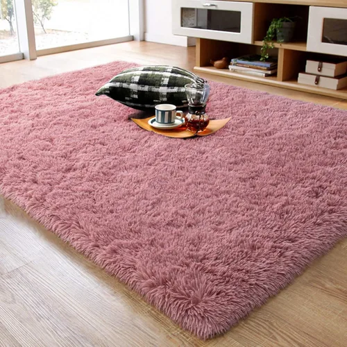 Miniatura 22 de Ompaa Alfombra esponjosa, alfombra mullida súper suave para dormitorio, sala de estar, alfombra grande de felpa de 6 x 9 pies, alfombra de pelo