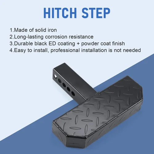 Miniatura 2 de DICMIC Protector de parachoques de remolque antideslizante y óxido para la mayoría de automóviles, SUV, camionetas, con receptor de 2 pulgadas