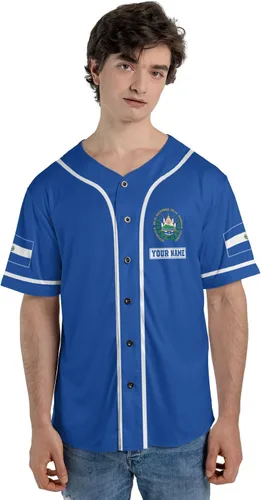 Miniatura 5 de Camiseta personalizada de béisbol de El Salvador, camiseta de orgullo de la bandera de El Salvador, camiseta salvadoreña, camiseta de El Salvadoreña