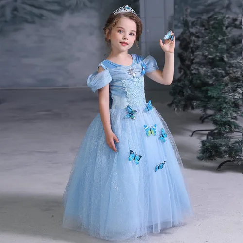 Miniatura 3 de NNJXD vestido informal, manga larga, de algodón, para la escuela, para niña