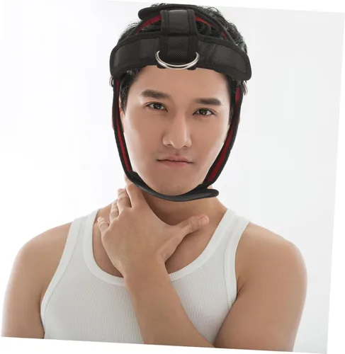 Miniatura 3 de Arnés de cabeza ajustable para fortalecer los músculos del cuello y mejorar la postura, ejercitador portátil para entrenamiento y rehabilitación