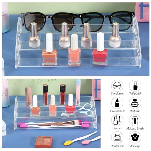 Miniatura 6 de Jetec 2 soportes de exhibición de tarjetas de acrílico, pantalla versátil para tarjetas intercambiables, tarjetas de felicitación, gafas de sol