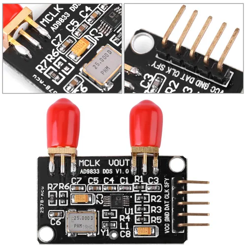Miniatura 4 de Hilitand Módulo generador AD9833 DDS 0 MHz a 12,5 MHz/triángulo/potencia sinusoidal 2.3V a 5.5V