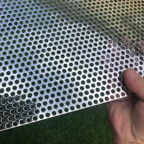 Miniatura 14 de Hojas de metal perforadas - Hojas expandidas y perforadas - Hoja de acero inoxidable perforada - 20GA agujero de 0.2" (aproximadamente 5mm) 11.8" X
