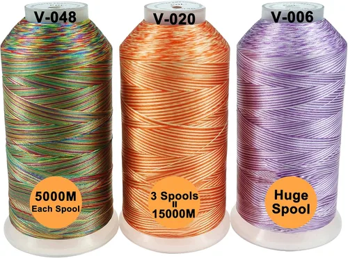 Miniatura 34 de New brothreads - 40 opciones - Varios paquetes de colores surtidos de hilo de poliéster para máquina de bordar, carrete grande de 5000 m para todas