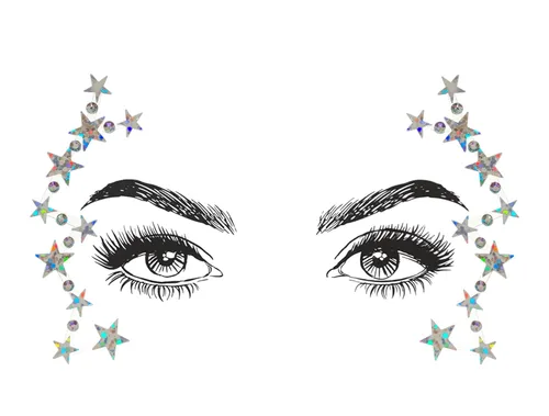 Miniatura 6 de Adhesivos de gemas para la cara de sirena con purpurina, diamantes de imitación para festival, joyas, cristales para la cara, ojos y cuerpo, 6