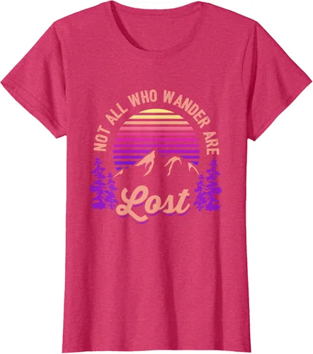Miniatura 7 de Not All Who Wander Are Lost Vintage Mountains - Camiseta de senderismo, Negro, S